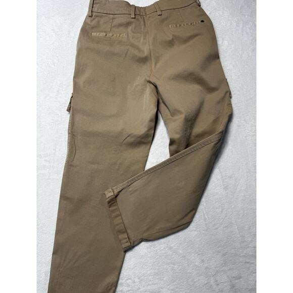 Euchenes Italian Cargo Pants Women Cotton Twill Utility Khaki VTG Waist 30”-32” - Picture 3 of 5